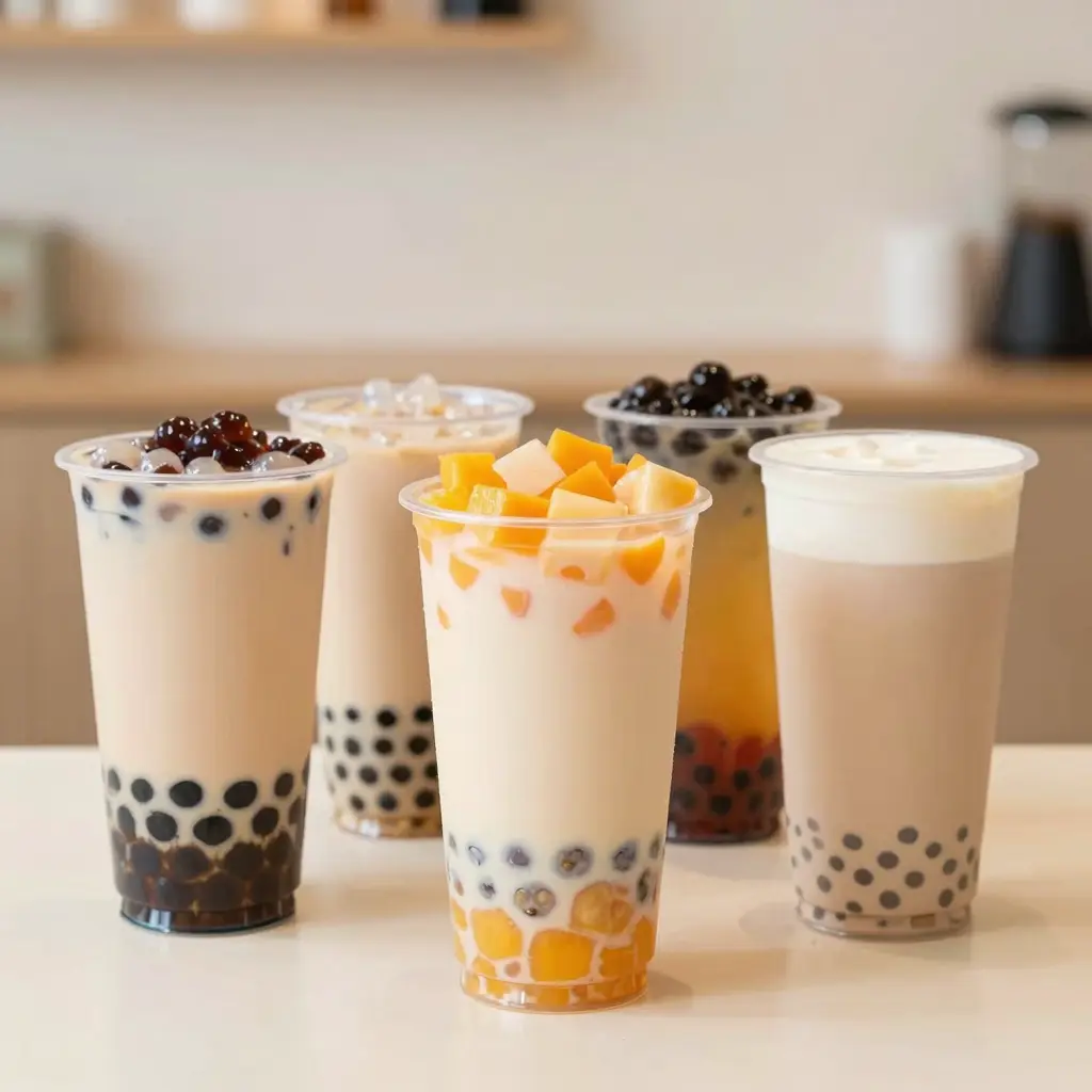 Clear Plastic Cups in Bubble Tea Shops