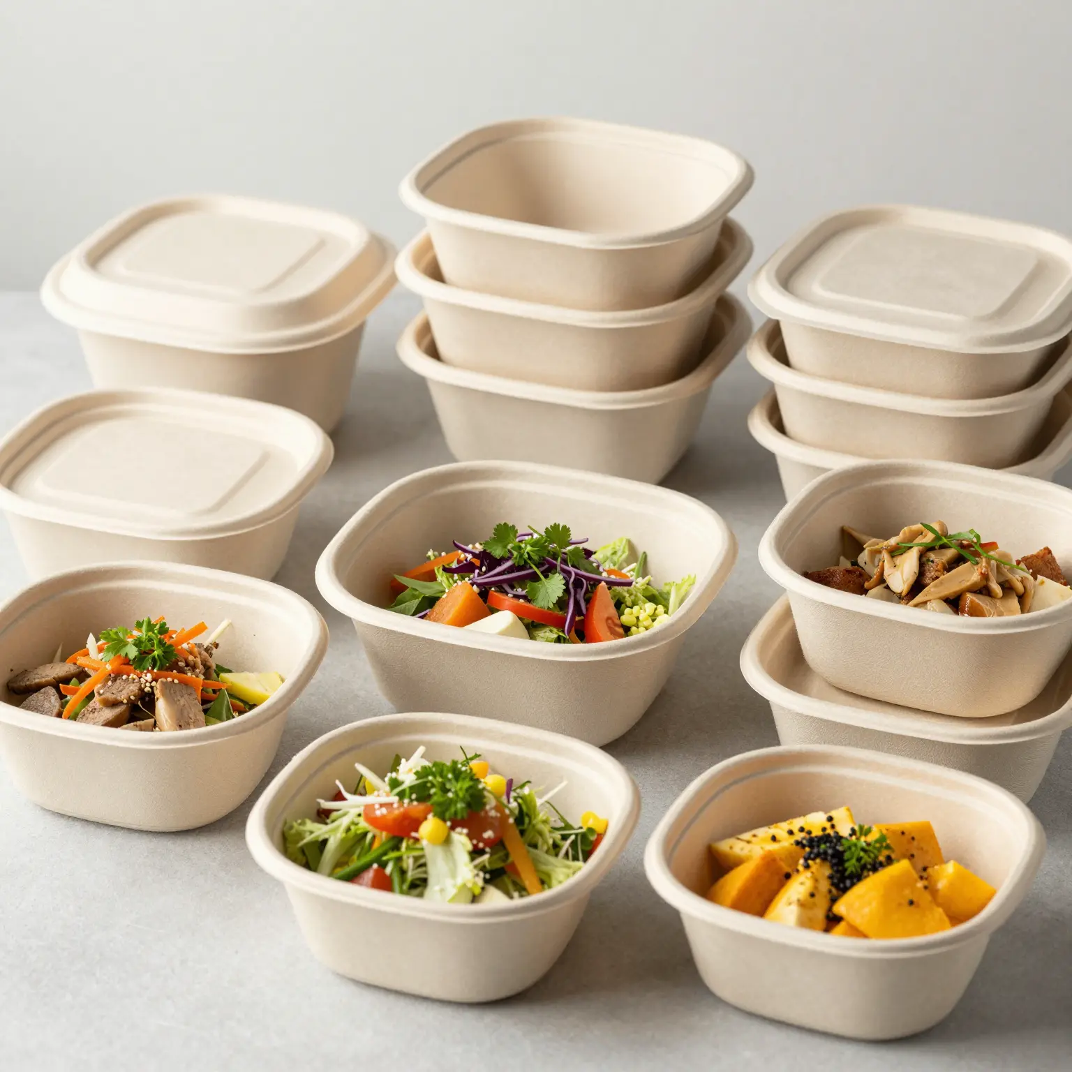 Various types of mini bowls