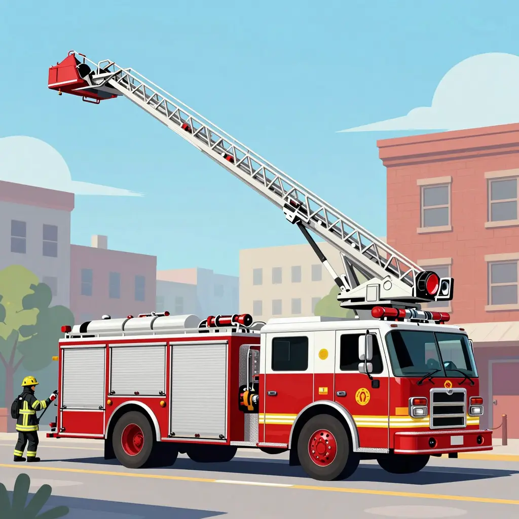 Boston Aerial Fire Truck