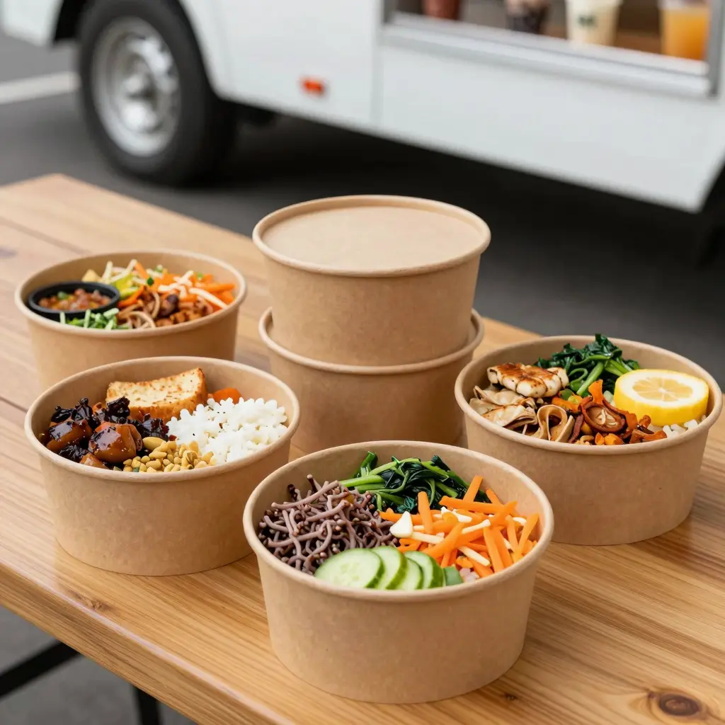 Disposable Paper Bento Bowls