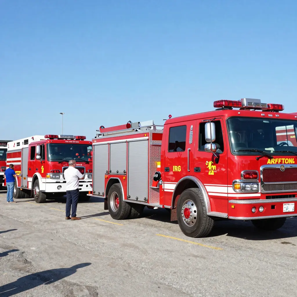 Fire Truck Auction Scene