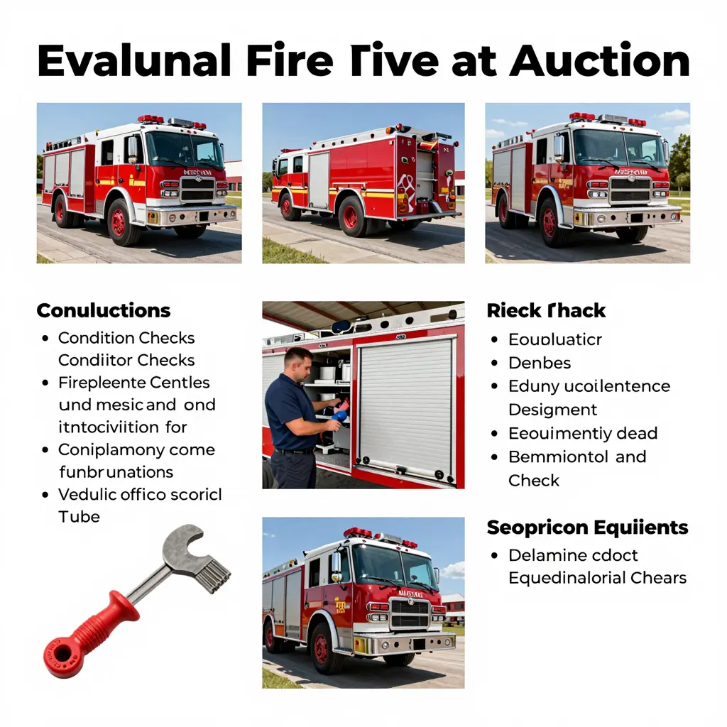 Fire truck on auction lot