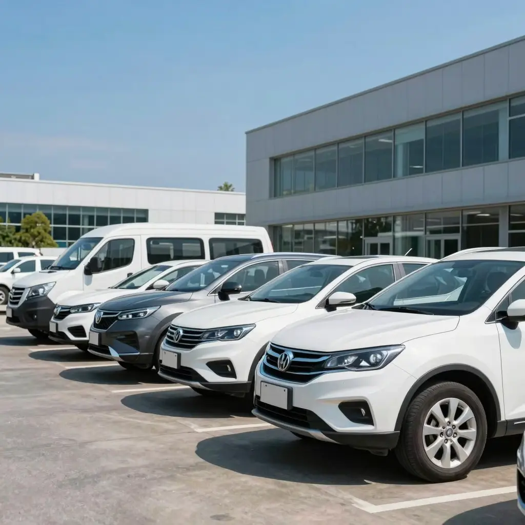 A lineup of used cars for businesses