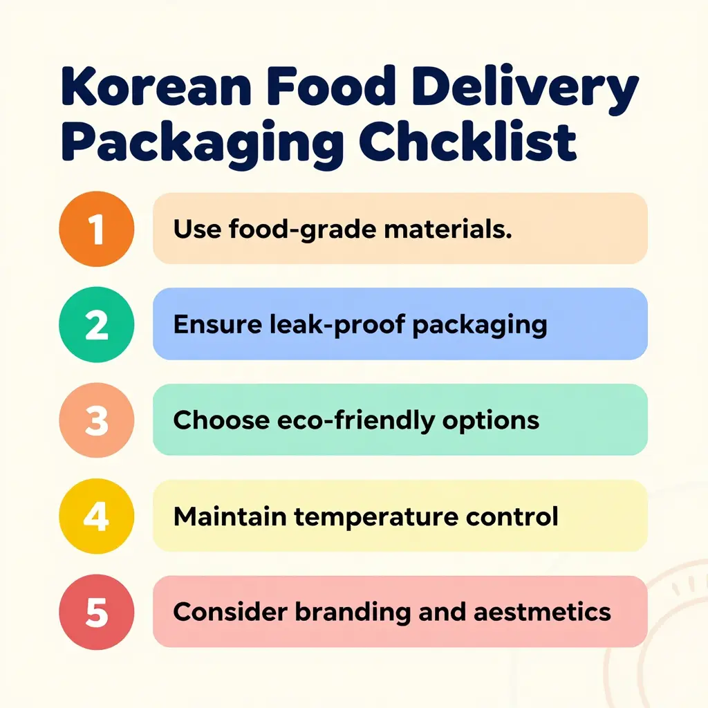 Korean Food Packaging Checklist