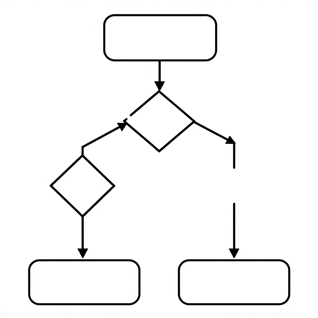 Minimalist decision flow diagram showing the path from evaluating line vibration through decision nodes to a final choice between direct mount and diaphragm seal